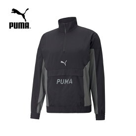 PUMA プーマ PUMA FIT ウーブン 1/2 ジップ 01/ブラック | メンズ 防寒 ランニング サッカー 運動 トレーニングウェア スポーツウェア ジム |