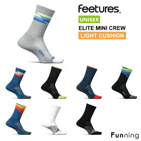 【24春夏Newカラー】 Feetures フィーチャーズ ELITE MINI CREW LIGHT CUSHION 靴下 ソックス ランニングソックス スポーツソックス ゴルフ ジム テニス デイリー 履きやすい 快適 クッション性 軽量 乾湿 ユニセックス おしゃれ プレゼント 【国内正規品】