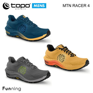 Topo Athletic �g�| �A�X���`�b�N MTN RACER 4 (�G���e�B�G�k���[�T�[4) �����Y �g���C�������j���O�V���[�Y Vibram�\�[�� �h�� ���N�b�V���� �o�R �g���b�L���O�Ή� �y�� ���L 5mm�h���b�v ���K�i