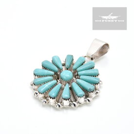 【FUNNY公式ストア】 ズニ族 Vera Hallusewa ターコイズ クラスター ペンダント トップ インディアンジュエリー ネックレス スターリング シルバー トルコ石 天然石 アメリカン アクセサリー レディース メンズ ギフト プレゼント ファニー