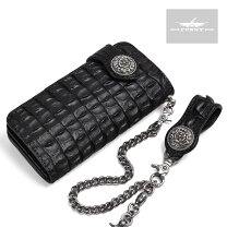 楽天市場】長財布 メンズ チェーン付き（形状（財布）長財布（かぶせ蓋  