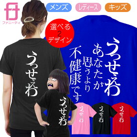 おもしろ Tシャツ メンズ レディース キッズ ( 背面 うっせえわ あなたが思うより不健康です 男性 女性 子供tシャツ ) グッズ プレゼント プチギフト 男性 女性 子供 服 tシャツ