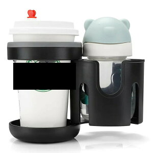 ベビーカー ドリンクホルダー 2個 ボトルホルダー カップホルダー ベビーカー専用 取り付け サドル ペットボトル 飲み物 シンプル 哺乳瓶 水筒 ドリンク カフェ 水筒 360度回転 車椅子 自転車