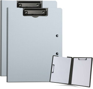 【2個セット】バインダー a4 2つ折り クリップボード 二つ折り クリップファイル 両面 ダブルクリップ 折りたたみ おしゃれ ふたつ折り 商談 病院 教師 不動産 2個入り