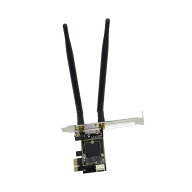 M.2 NGFF 用 ライザーカード to PCI Express x1 WiFi 変換ボード Low, Full ブラケット付 Bluetooth 対応…