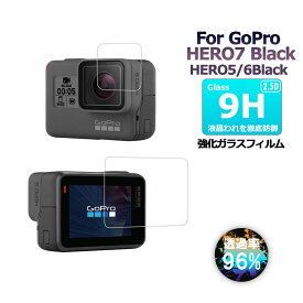 GoPro HERO7Black/HERO5Black/HERO6Black ゴープロ7ブラック アクセサリー 専用 両面 保護フィルム ポイント消化 ガラスフィルム