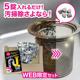 お得なWEB限定割引【さよならヌメリー 3個セット・5個セット】 キッチン 排水口 ヌメリ取り ヌメリ掃除 ヌメリ予防 排水口掃除 排水溝 台所掃除 お風呂掃除 臭い シンク 洗浄剤 洗剤 消臭 バイオ 非塩素 塩素不使用