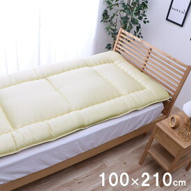 寝具 清潔 快適 敷き布団 ダニ増殖抑制 日本製 無地 シンプル シングルロング 約100×210cm　イケヒコ