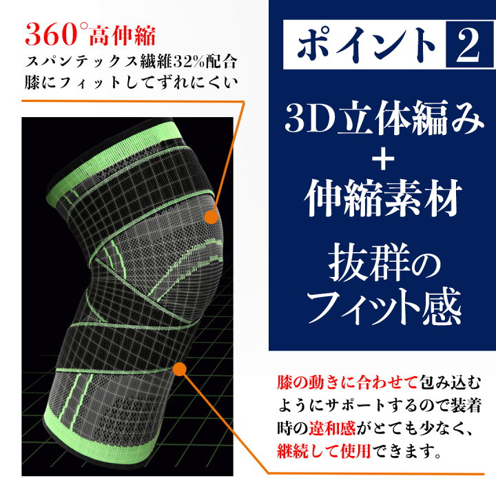 楽天市場 Max Offクーポン 楽天1位 高評価4 4 膝サポーター 大きい サイズ スポーツ 薄手 ひざ サポーター マジックテープ ランニング マラソン バスケ バレー メンズ レディース 男女兼用 靭帯 炎 半月板 ジャンパー 膝 関節 高齢者 転倒防止 軽減 鵞足炎