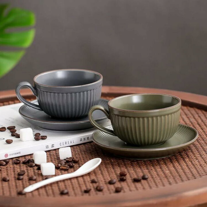 楽天市場】3色セット コーヒーカップ ソーサー 受け皿セット カフェ  