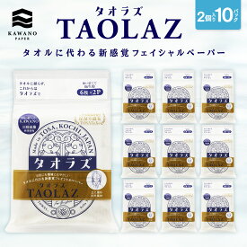 河野製紙 TAOLAZフェイシャルペーパーポケット［10パック（計20個）］【 使い捨てタオル フェイスタオルお試し 日用品 丈夫 大きい 高級 国産 ソフト おしゃれ 日本 おでかけ】