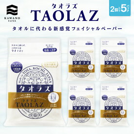 河野製紙 TAOLAZフェイシャルペーパーポケット［5パック（計10個）］【 使い捨てタオル フェイスタオルお試し 日用品 丈夫 大きい 高級 国産 ソフト おしゃれ 日本 おでかけ】