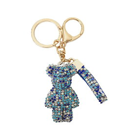 キラキラ バッグチャーム キーホルダー キーリング カバン チャーム 手の平サイズ 熊 ベアー ラインストーン 動物 モチーフ レディース 鞄 くま 人気 チャーム 送料無料 BAG 小さい 存在感ある 艶 ツヤ 光る 輝き 大人 カジュアル ぬいぐるみ カラー 豊富 クリスタル