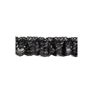 一井商店  ラッセルレースフリル フラワー 幅5cm 10m巻(巻) 黒 RF2061-09