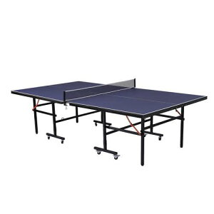 BTM 卓球台 国際規格サイズ セパレート式 移動キャスター付 専用ネット付 ラケット付 ピンポン球付 折りたたみ 自主練