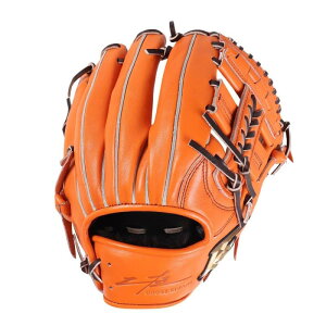 HI-GOLD ハイゴールド 一般軟式用グラブ 己極 OKG-3104 SRオレンジ×Dブラウン 二塁手・遊撃手用 右投 LH