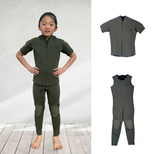 【Amazon販売】プレインズ(Plains) Kids 半袖ジャケットロングジョンセット P59SM66 夏用子供ウェットスーツ マリンスポーツ
