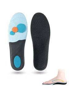 フリランス-ショプ インソール 衝撃吸収 1足セット インソール 疲れない 3点サポート EVA素材 柔らかい U字型 姿勢バランス アーチサポート サイズ調整可能 立ち仕事 吸汗 防臭 快適 中敷き