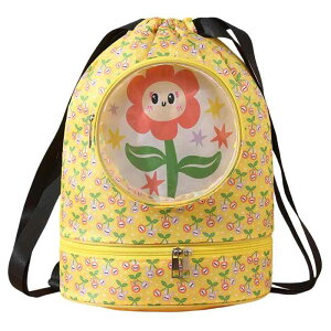 MARBEINE プールバッグ 防水 子供 ビーチバッグ 大容量 ナップサック 乾湿分離 2層式 女の子 男の子 リュックサック 水泳バッグ スイミングバッグ キッズ 軽量 かわいい 水着バッグ 海 温泉 旅