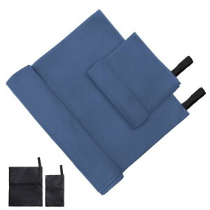 速乾タオル2枚セット 80x40cm 152×76cm スポーツ スイミング マイクロファイバータオル 吸汗 速乾 軽量 洗車 硬くならない 超吸水 柔らかい 防臭 耐久性 収納袋付き