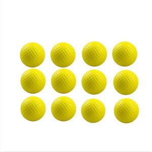 り ゴルフ練習ボール 練習用品 黄色い 室内でゴルフの練習 12個セット ショット練習 弾性 軽量 屋内屋外