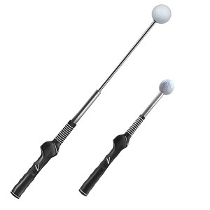 LKCCTK ゴルフスイング練習器具 ゴルフ グリップ 練習道具 伸縮式 矯正グリップ付き スイング技術向上に最適 ゴルフ練習器具