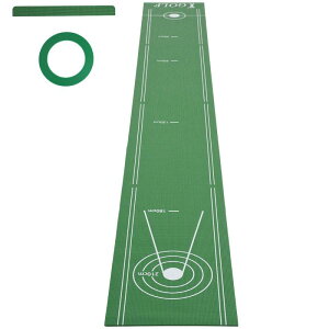 JCフレンド パターマット セット カップ・ストッパー付き コンパクト収納 ずれにくい ゴルフ練習器具 YJC-PM01