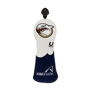 AIMSHARK Mark ゴルフヘッドカバー ドライバーカバー フェアウェイウッドカバー ユーティリティカバー (マークU/Wカバーホワイト)