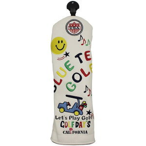 スマイル&カート ヘッドカバー(フェアウェイウッド用) HC-012 ホワイト