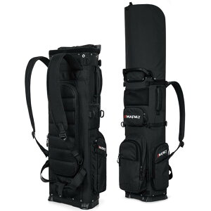 FMAFNLY ゴルフキャディバッグ セルフスタンド 7分割/14本収納 リュックサック背負う クラブ固定 約2kg フードあり ゴルフバッグ スタンド 軽量 防水 ゴルフクラブ破損防止 練習用 メンズ レデ