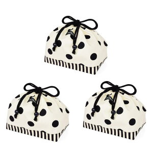 COLORFUL CANDY STYLE decor PolkaDot �В� �� �}�`�L�肨�ٓ��� polka dot large(twill�Ewhite)xnarrow stripe(twill�Eblack) 3���Z�b�g ���̎q ���킢�� �q���p ��