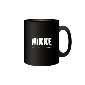 �A���W���[�m���v���_�N�g(ALGERNON PRODUCT) NIKKE �}�O�J�b�v �^�C�g�����S Black ��80×H90mm ���퐻