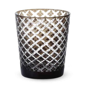 J-kitchens 郷愁 切子 グラス カップ Φ79xH90mm 220cc 菱紋 ブラウン 美匠 Current Model