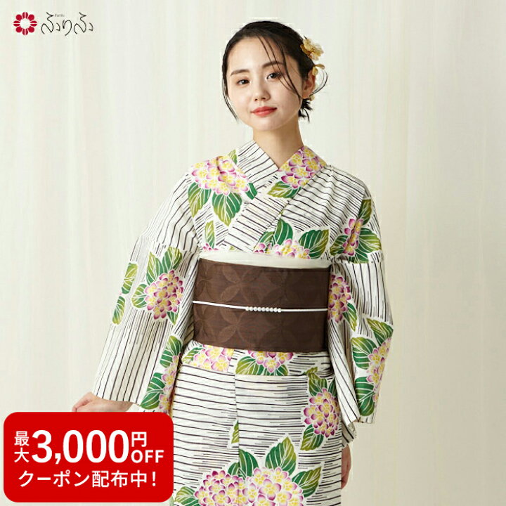 楽天市場】【セール10%オフ】単品 浴衣 「あじさいボーダー」公式  