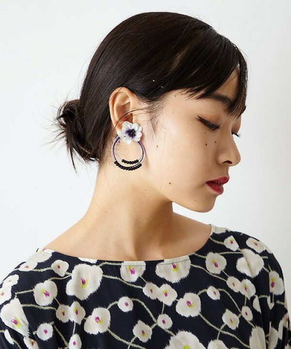 楽天市場 Sale50 オフ 公式 ふりふ アネモネイヤリングふりふオリジナル イヤリング アクセサリー 花 水引 ビーズ 手作り パープル 和風 和色 ギフト プレゼント 実用的 ふりふ 楽天市場店