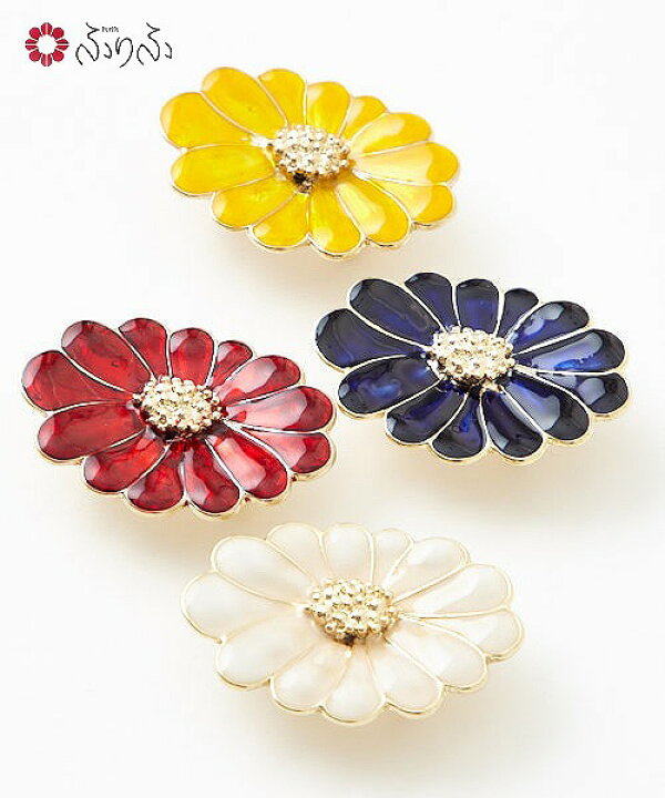 帯留「乙女菊帯留」<br>公式 ふりふ 人気 花 菊 帯飾り 帯どめ 帯留め 