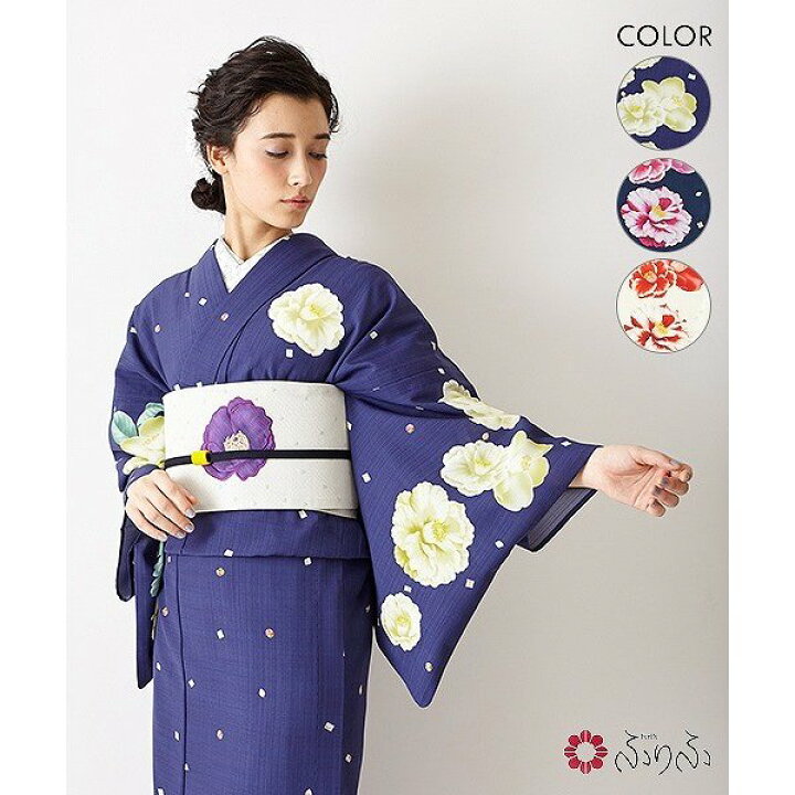楽天市場】単品 浴衣「飴椿」公式 ふりふ 浴衣 ふりふオリジナル 日本 
