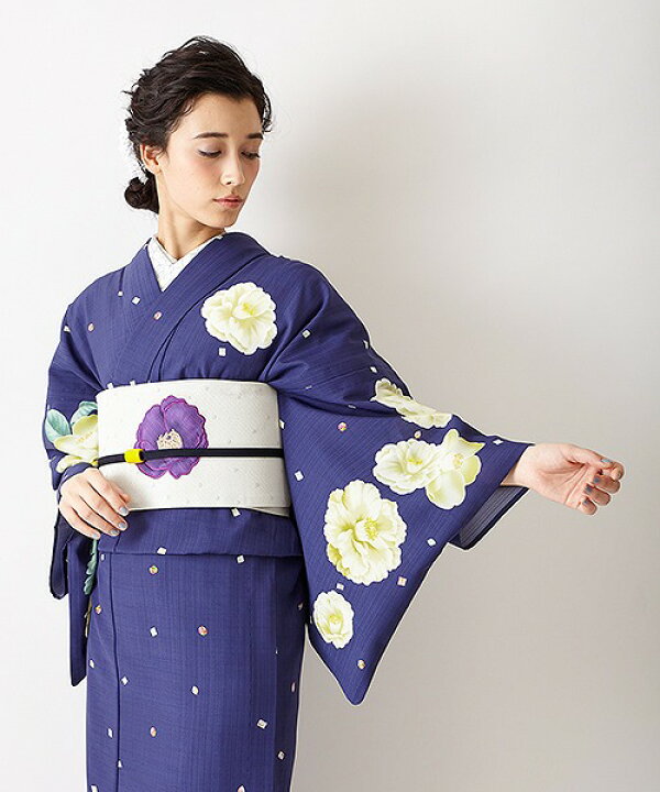 楽天市場】【残りわずか】単品 浴衣「飴椿」公式 ふりふ 浴衣 ふりふ 