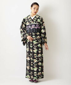 単品 小紋「花園マーブル」公式 ふりふ 洗える着物 袷 小紋 着物 きもの kimono 和柄 和風 花柄 マーブル 花園 総柄 結婚式 入学式 卒業式 パーティー 2次会 仕立て上がり プレタ フリーサイズ レトロ 和 モダン 大正ロマン furifu プレゼント