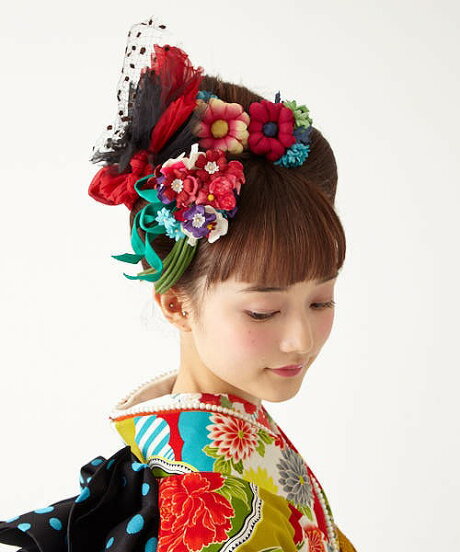 楽天市場 ヘアクリップ オーガンチュールリボン かんざし 簪 カンザシ ふりふ 髪飾り 帯飾り ヘアアクセサリー チュール リボン かわいい 華やか レトロ モダン ポップ 振袖 袴 髪飾り リボン 成人式 卒業式 袴 結婚式 七五三 7才 着物 和装 ふりふ 楽天市場店