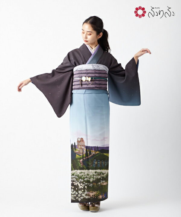 楽天市場 パノラマ公式 ふりふ 単品 着物 洗える 大正ロマン オリジナル 個性的 カジュアル レトロ モダン アンティーク 風 着物 動物 柄 美人 上品 和装 和 和服 普段着 きもの 結婚式 入学式 卒業式 パーティー ２次会 大人 代 30代 40代