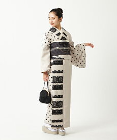 【セール10%オフ】フロッキーパッチワーク着物公式 ふりふ レディース 小紋 単衣 きもの kimono 和柄 和風 パッチワーク レース 入学式 卒業式 パーティー 2次会 仕立て上がり プレタ フリー レトロ 和 モダン 大正ロマン ドット サイズ 20代 30代 40代 50代