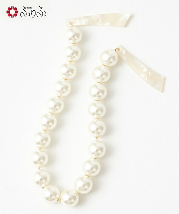 楽天市場】パール帯ネックレス根付公式 ふりふ パール アクセサリー  