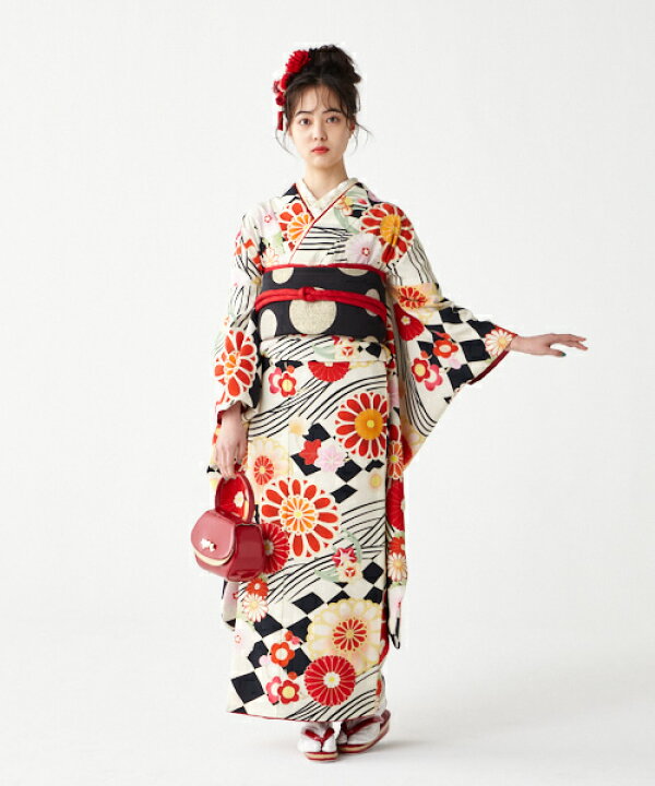 楽天市場】【受注生産】振袖 単品「フラッグ菊」公式 ふりふ 振袖 