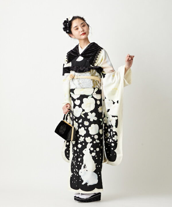 楽天市場】【セール50%オフ】単品 振袖「しんしん雪うさぎ」公式 