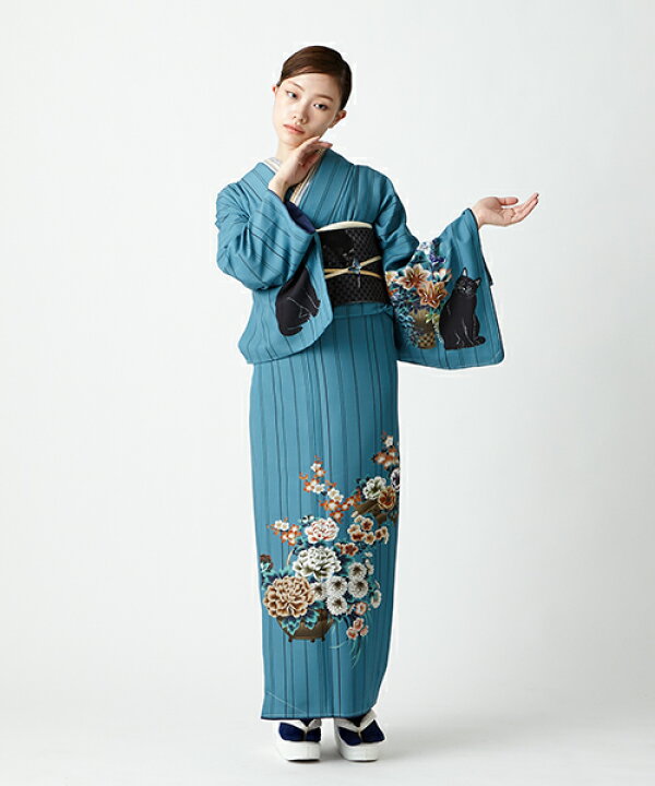 楽天市場】【セール10%オフ】着物単品「花猫籠絵羽着物」公式 ふりふ 