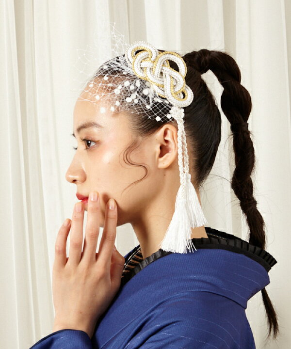 楽天市場】ロープ編みチュールヘアクリップ公式 ふりふ 大正ロマン 水 