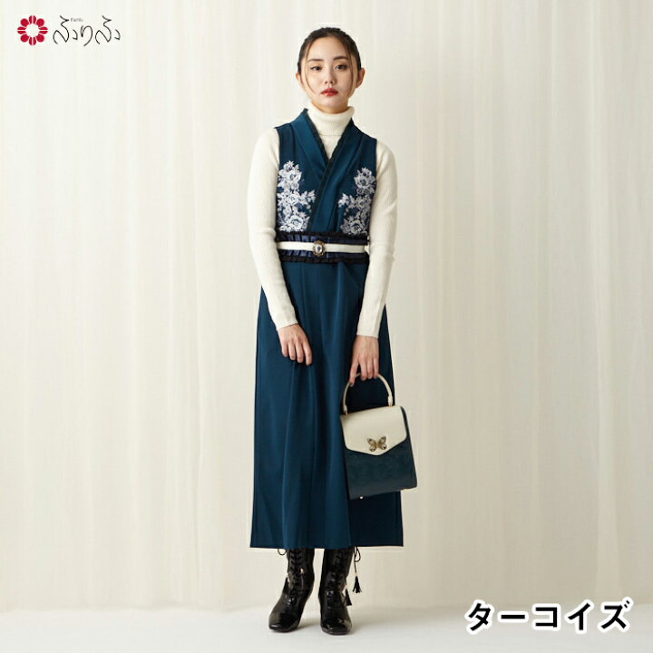楽天市場】【セール10%オフ】椿うさぎ 刺繍ジャンスカ公式 ふりふ  