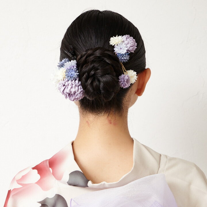 楽天市場】ぽんぽん菊クリップ公式 ふりふ かんざし ヘアピン ヘア 