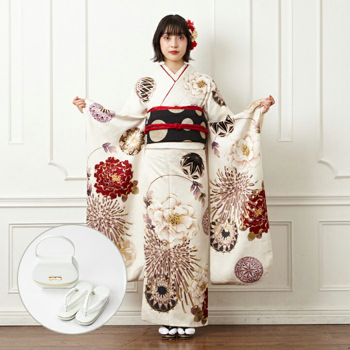 楽天市場】【レンタル】振袖 「【F5803】 鞠に乱菊 」公式 ふりふ 